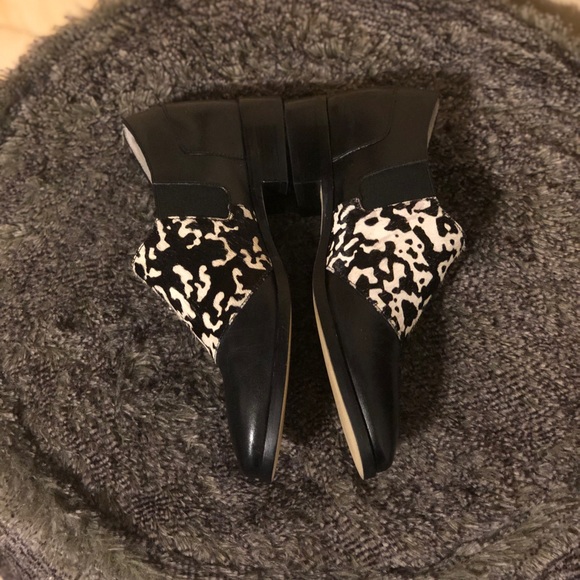 Michael Kors Black Leather Hair Calf Flat Shoe - Picture 4 of 7